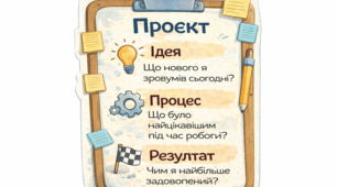 Набір карток та плакатів для рефлексії на уроках технологій (4 техніки + плакат )