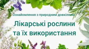 Ознайомлення з природним довкіллям.Лікарські рослини та їх властивості.