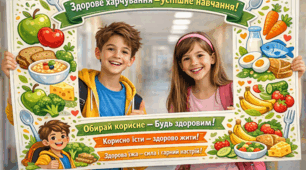 Фоторамка «Здорове харчування — успішне навчання!» + Здорова тарілка