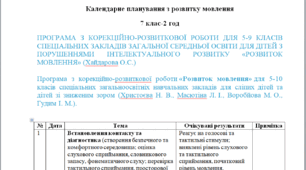 Календарне планування з розвитку мовлення 7 клас-2 год/тиж. на І та ІІ семестр - порушення зору + інтелектуальні порушення -(ЛОГОПЕД)-----(можу зробити індивідуально за потребами пишіть в особисті)
