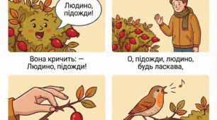 Мнемотаблиця до вірша Ліни Костенко «Шипшина важко віддає плоди…»