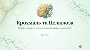 Крохмаль та Целюлоза: Полісахариди