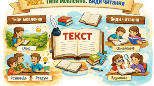ГР 4(ДМ). Текст. Типи мовлення. Види читання