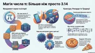 Інфографіка "14 березня - День числа π"