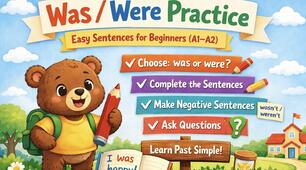 Англійська мова | Was / Were Practice: Easy Sentences for Beginners
