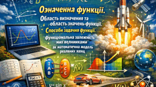 Означення функції. Область визначення та область значень функції. Способи задання функції. Функціональна залежність між величинами як математична модель реальних явищ
