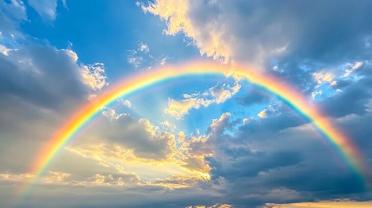 Free Vibrant rainbow sky Image - Rainbow, Sky, Clouds | Download at StockCake