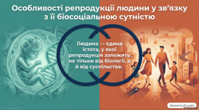 Особливості репродукції людини у зв'язку з її біосоціальною сутністю