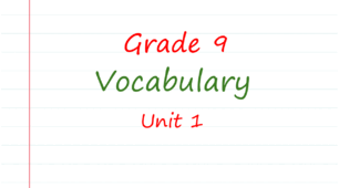 Prepare 9. Unit 1. Vocabulary