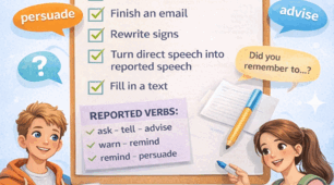 PReported Commands (Unit 17)Prepare 8: Grammar Practice with ask, tell, advise, warn, remind, persuade
