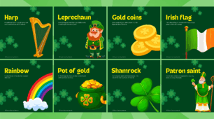 Картки із символами St. Patrick’s Day