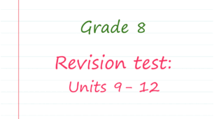 Prepare 8. Revision test: Units 9-12