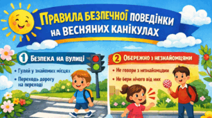 Пам'ятка "Правила безпечної поведінки під час весняних канікул"