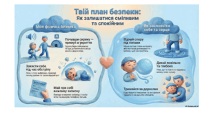 Інфографіка "Твій план безпеки: як залишатися сміливим та спокійним" 