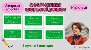 Написи на шкільну дошку (комплект)