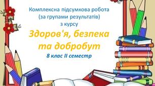 Комплексна підсумкова робота з курсу ЗБД для 8 класу( ІІ семестр)