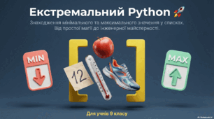 Презентація з інформатики для 9 класу на тему" Знаходження мінімального і максимального значення у списку. Python"