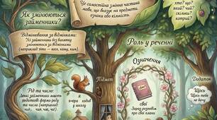 Інфографіка "Займенник: магічний вказівник нашої мови"