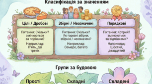 Інфографіка "Числівник: магія чисел у мові"