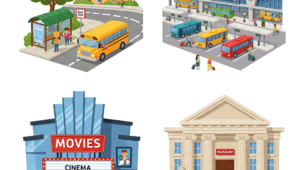 Презентація до уроку англійської мови «Our Town Adventure» (Місця в місті, транспорт та конструкція There is / There are)