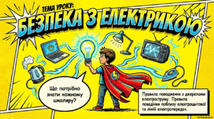 Урок безпеки: "Правила поведінки поблизу елекрощитової, лінії електропередач. Алгоритм дій при виявленні обірваного дроту.