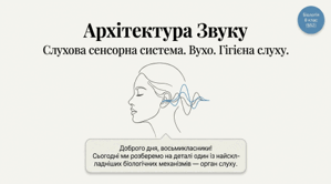Слухова сенсорна система. Вухо. Гігієна слуху