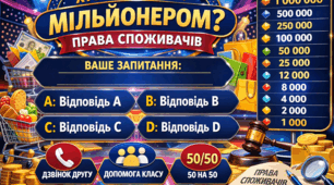 Інтерактивна гра «Хто хоче стати мільйонером: Права споживачів»