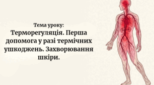 Терморегуляція. Перша допомога у разі термічних ушкоджень. Захворювання шкіри