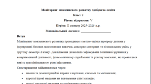 Моніторинг ДЛЯ ЛОГОПЕДА 2 клас 5 рівень ІІ семестр(можу зробити індивідуально за потребами пишіть в особисті)