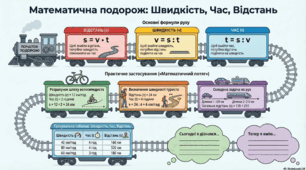 Урок математики для 4 класу "Знаходження швидкості, часу і відстані. Розв’язування задач на рух."