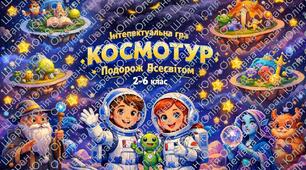 Інтелектуальна гра для дітей 2-7 кл. «КОСМОТУР: Подорож Всесвітом»  до Дня Космонавтики