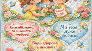 Плакат «З Днем матері!»