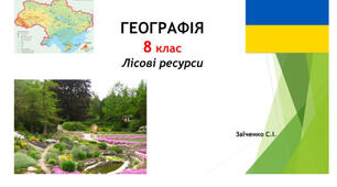 8 клас. Презентація "Лісові ресурси" НУШ