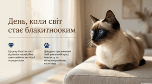 Презентація "6 квітня - День сіамських кішок"
