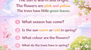 Spring has come! — вправа на Speaking & Reading для дітей 5–7 років