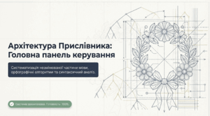 Архітектура прислівника: систематизація незмінної частини мови, орфографічні алгоритми та синтаксичний аналіз