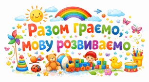 Плакат  "Разом граємо, мову розвиваємо!"