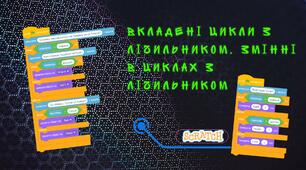 Вкладені цикли з лічильником. Змінні в циклах з лічильником.