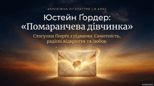 Юстейн Ґордер «Помаранчева дівчинка». Стосунки Георга з рідними. Самотність дитинства, радісні відкриття, любов та порозуміння у стосунках.