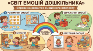 «Світ емоцій дошкільника» – вправи на розвиток емоційного інтелекту.
