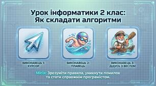 Як складати алгоритми. Інформатика 2 клас