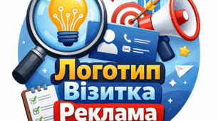 Створення логотипу, візитки та реклами