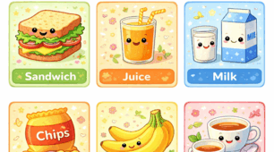 флеш-картки SMART JUNIOR 2 клас My favourite food. Використовуються на уроках для введення нової лексики, закріплення слів, розвиток говоріння, ігрові вправи, розвиток аудіювання, робота з граматикою