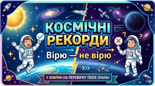 6 клас STEM Вікторина (правда/неправда) "Космічні рекорди" до теми "Вантажний та пасажирький транспорт"