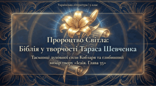Біблія в житті Т. Шевченка. Світле пророцтво поета. «Ісаія. Глава 35» (презентація).
