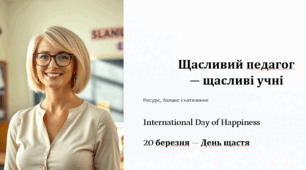 Тренінг для педагогів «Щасливий педагог — щасливі учні: ресурс, баланс і натхнення» 20 березня - День щастя