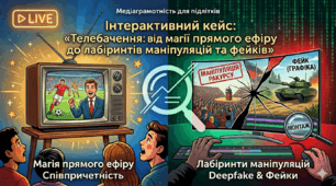 Інтерактивний кейс: «Телебачення: від магії прямого ефіру до лабіринтів маніпуляцій та фейків»