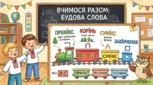 Дидактичні матеріали для опрацювання теми " Будова слова"