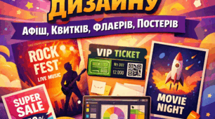 Розробка дизайну афіш, квитків, флаєрів, постерів
