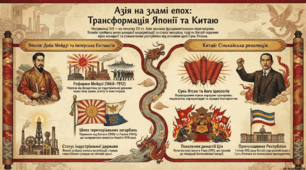 Японія. Китай. Індія.  «Доба Мейдзі» в Японській імперії. Початок японської територіальної експансії. Сунь Ятсен. Сіньхайська революція